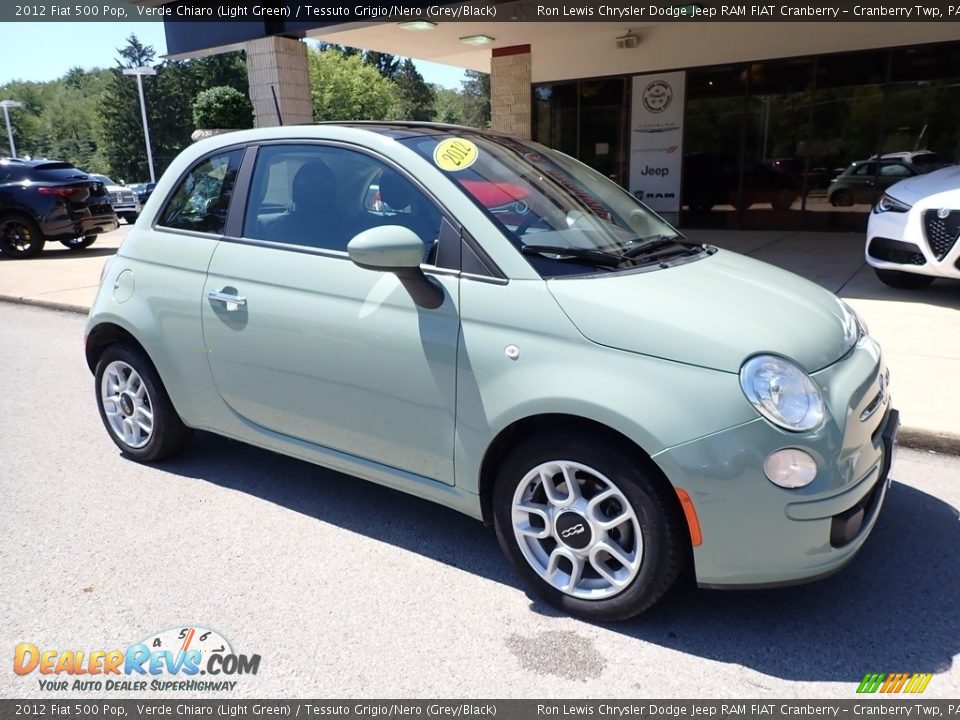 2012 Fiat 500 Pop Verde Chiaro (Light Green) / Tessuto Grigio/Nero (Grey/Black) Photo #9