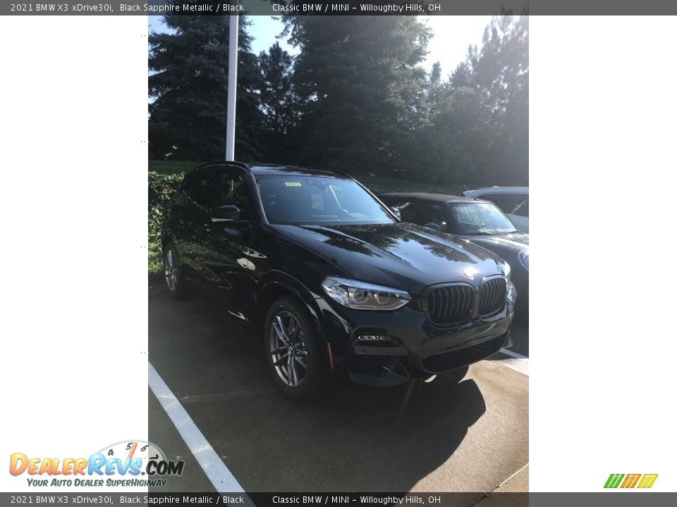 2021 BMW X3 xDrive30i Black Sapphire Metallic / Black Photo #1
