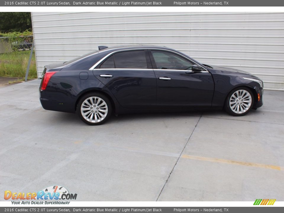 2016 Cadillac CTS 2.0T Luxury Sedan Dark Adriatic Blue Metallic / Light Platinum/Jet Black Photo #13