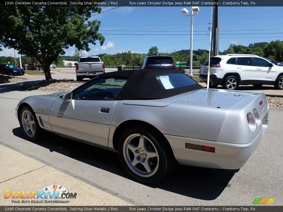 1996 Chevrolet Corvette Convertible Sebring Silver Metallic / Red Photo #4