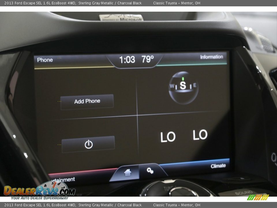 2013 Ford Escape SEL 1.6L EcoBoost 4WD Sterling Gray Metallic / Charcoal Black Photo #14