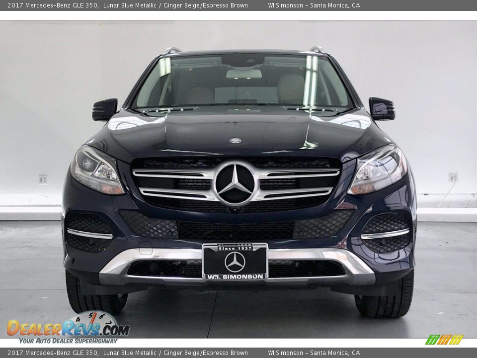 2017 Mercedes-Benz GLE 350 Lunar Blue Metallic / Ginger Beige/Espresso Brown Photo #2