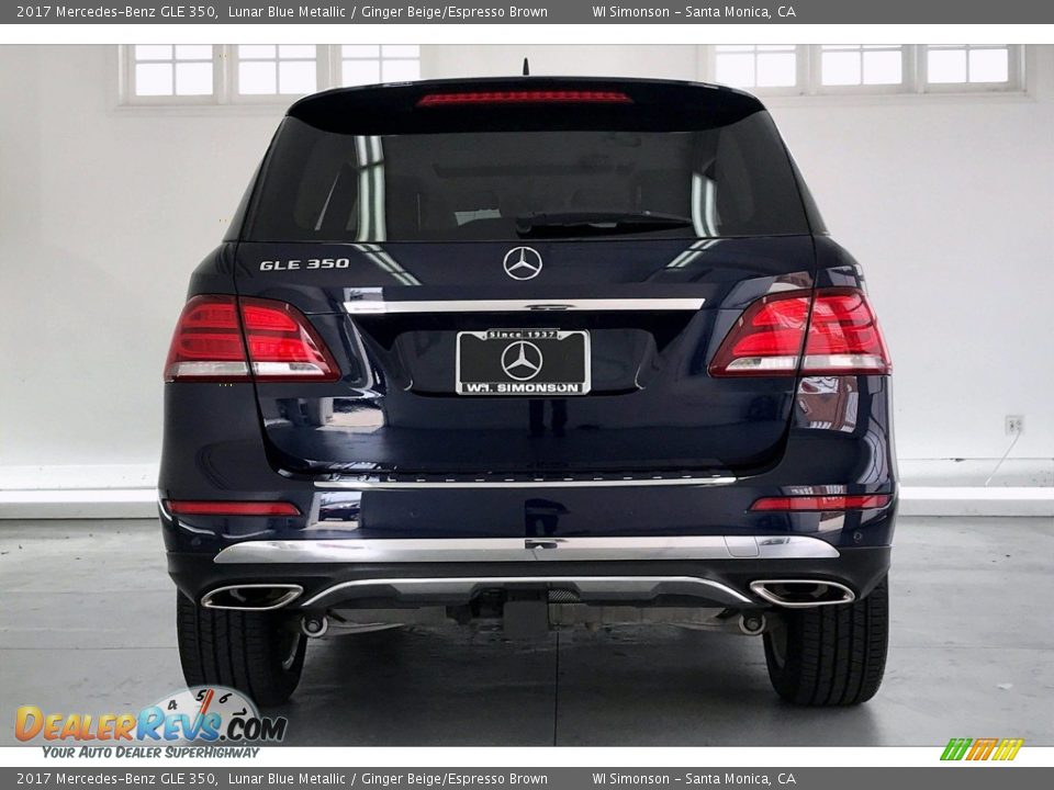 2017 Mercedes-Benz GLE 350 Lunar Blue Metallic / Ginger Beige/Espresso Brown Photo #3