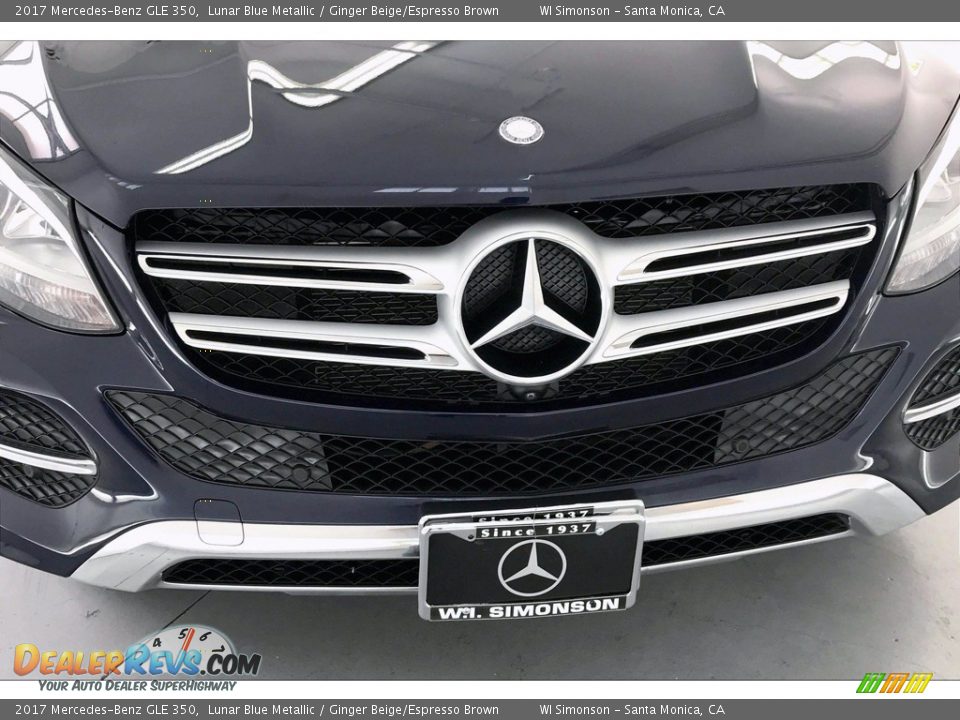 2017 Mercedes-Benz GLE 350 Lunar Blue Metallic / Ginger Beige/Espresso Brown Photo #33