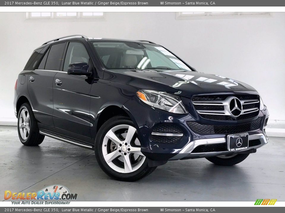 2017 Mercedes-Benz GLE 350 Lunar Blue Metallic / Ginger Beige/Espresso Brown Photo #34