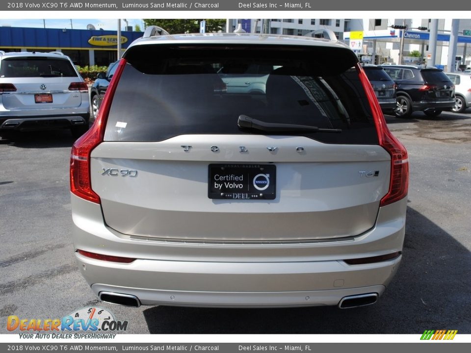 2018 Volvo XC90 T6 AWD Momentum Luminous Sand Metallic / Charcoal Photo #8