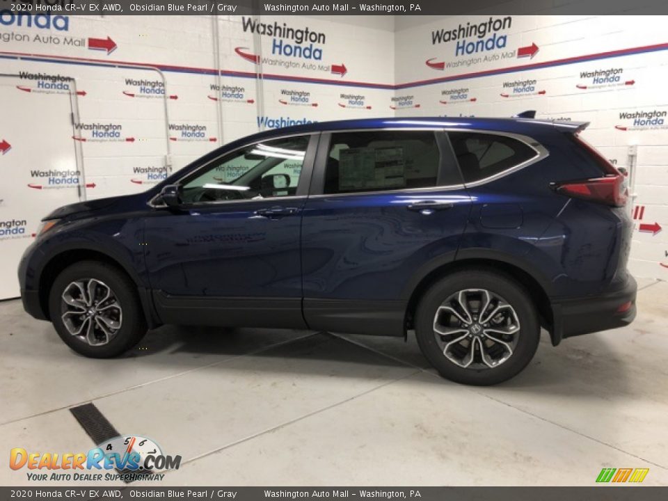 2020 Honda CR-V EX AWD Obsidian Blue Pearl / Gray Photo #2