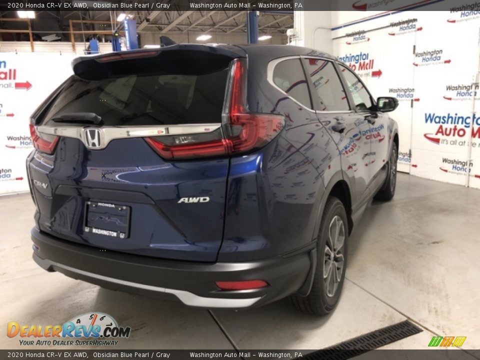 2020 Honda CR-V EX AWD Obsidian Blue Pearl / Gray Photo #3