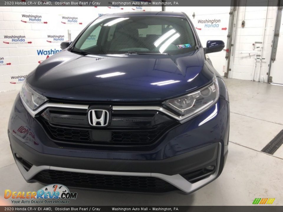 2020 Honda CR-V EX AWD Obsidian Blue Pearl / Gray Photo #4