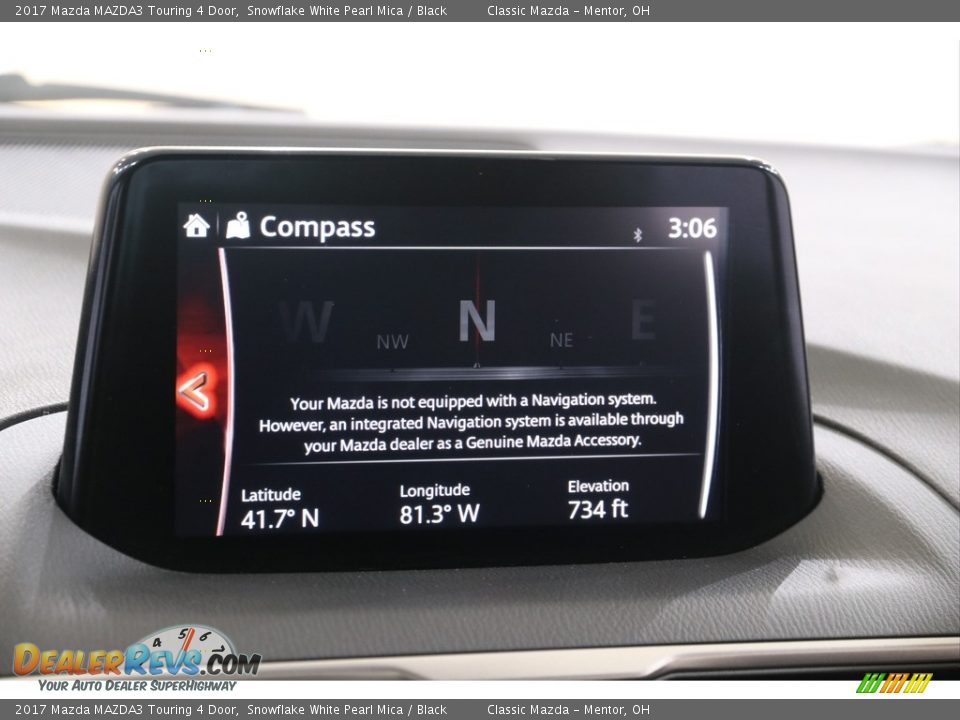 2017 Mazda MAZDA3 Touring 4 Door Snowflake White Pearl Mica / Black Photo #12