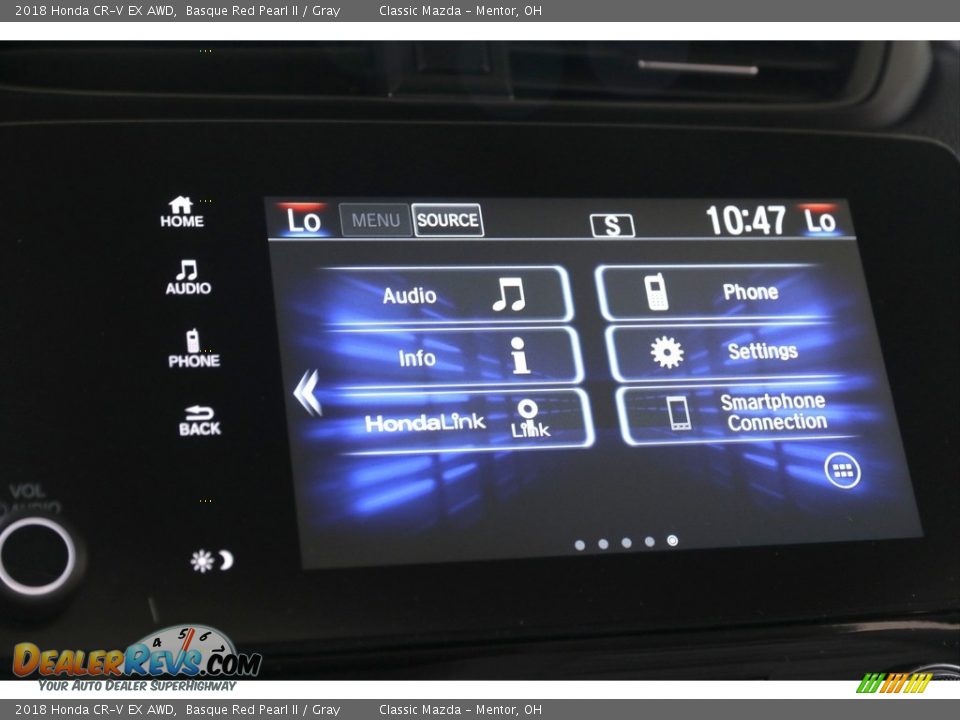 2018 Honda CR-V EX AWD Basque Red Pearl II / Gray Photo #13
