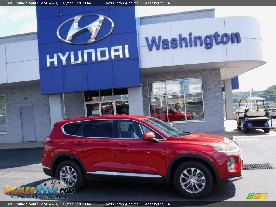 2020 Hyundai Santa Fe SE AWD Calypso Red / Black Photo #2