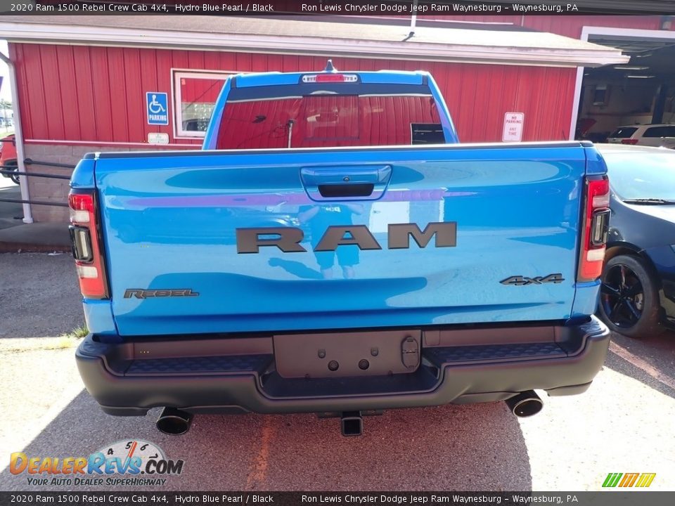 2020 Ram 1500 Rebel Crew Cab 4x4 Hydro Blue Pearl / Black Photo #3