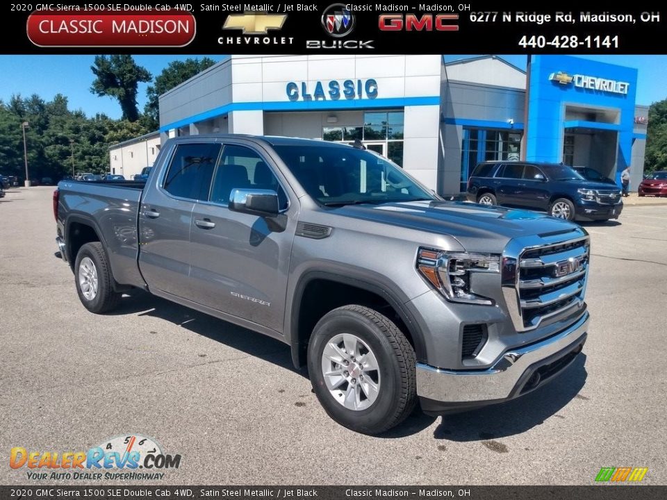 2020 GMC Sierra 1500 SLE Double Cab 4WD Satin Steel Metallic / Jet Black Photo #1