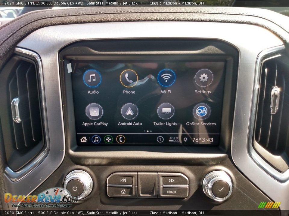 2020 GMC Sierra 1500 SLE Double Cab 4WD Satin Steel Metallic / Jet Black Photo #14