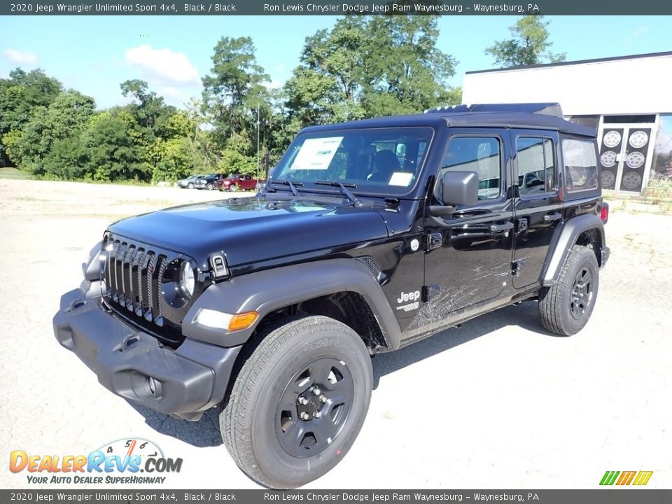 2020 Jeep Wrangler Unlimited Sport 4x4 Black / Black Photo #1
