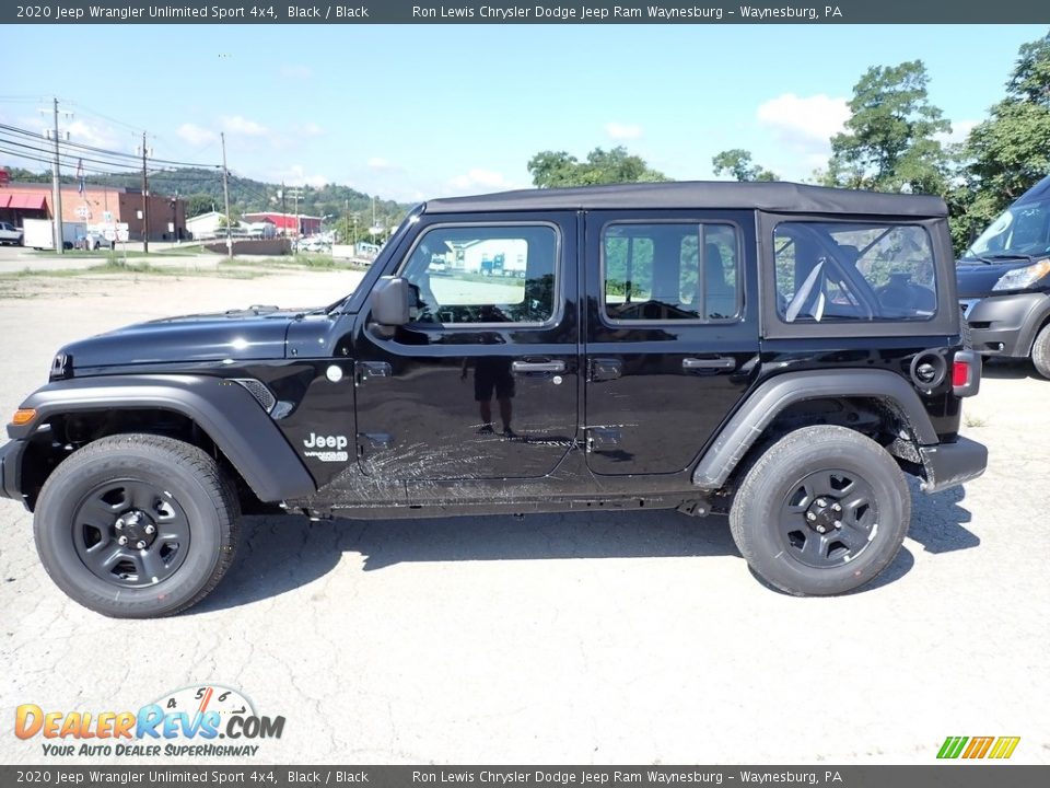 2020 Jeep Wrangler Unlimited Sport 4x4 Black / Black Photo #2