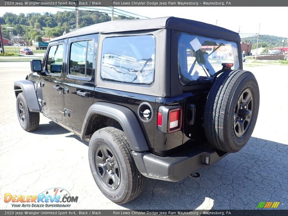 2020 Jeep Wrangler Unlimited Sport 4x4 Black / Black Photo #3
