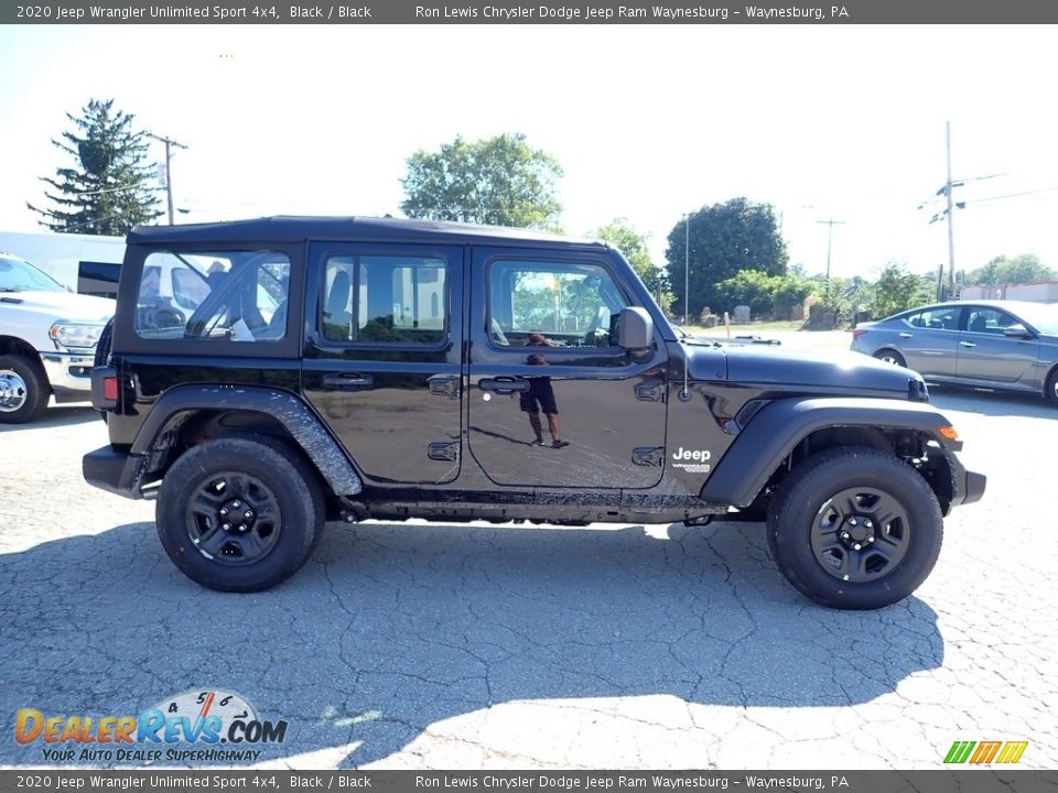 2020 Jeep Wrangler Unlimited Sport 4x4 Black / Black Photo #6