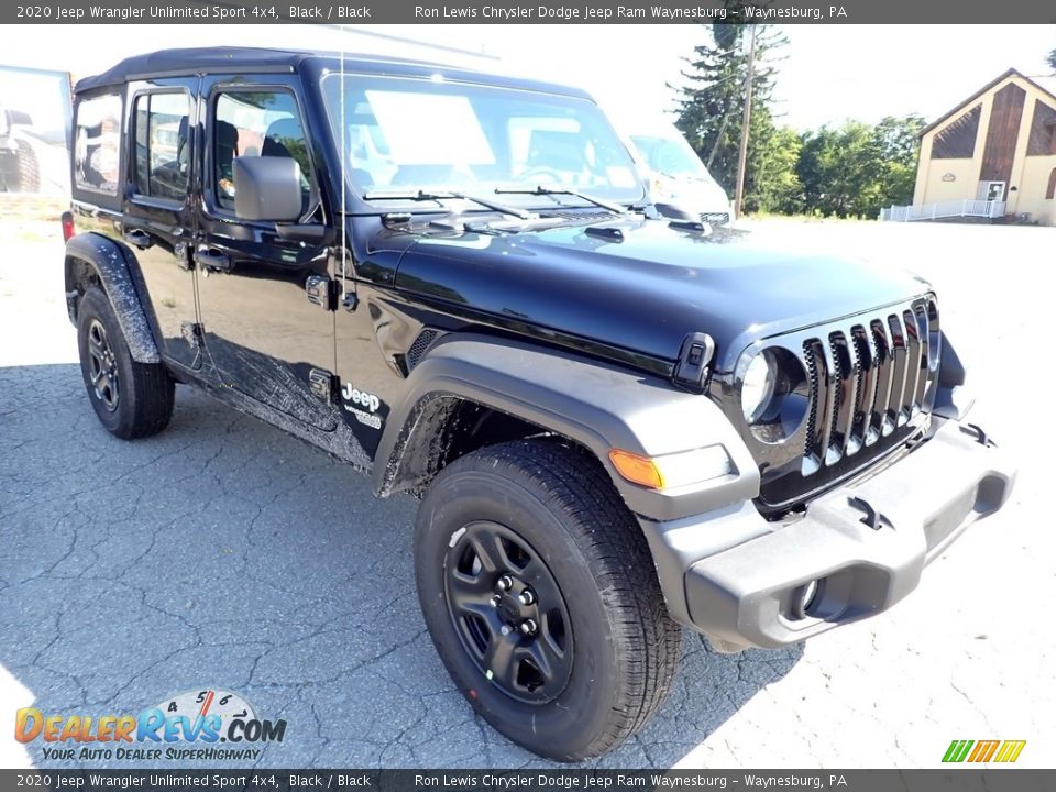 2020 Jeep Wrangler Unlimited Sport 4x4 Black / Black Photo #7