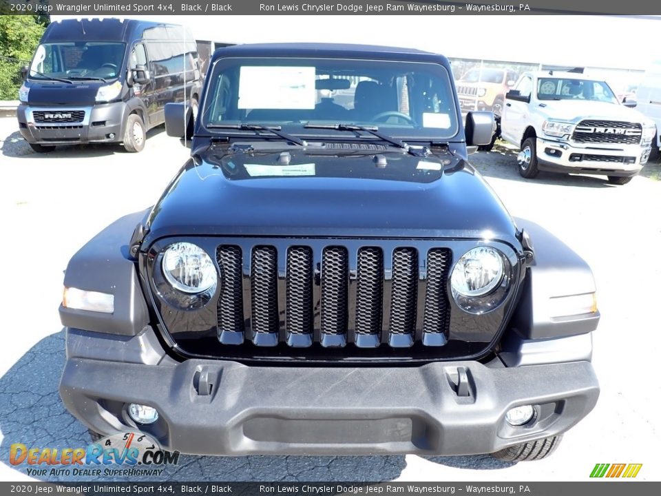 2020 Jeep Wrangler Unlimited Sport 4x4 Black / Black Photo #8