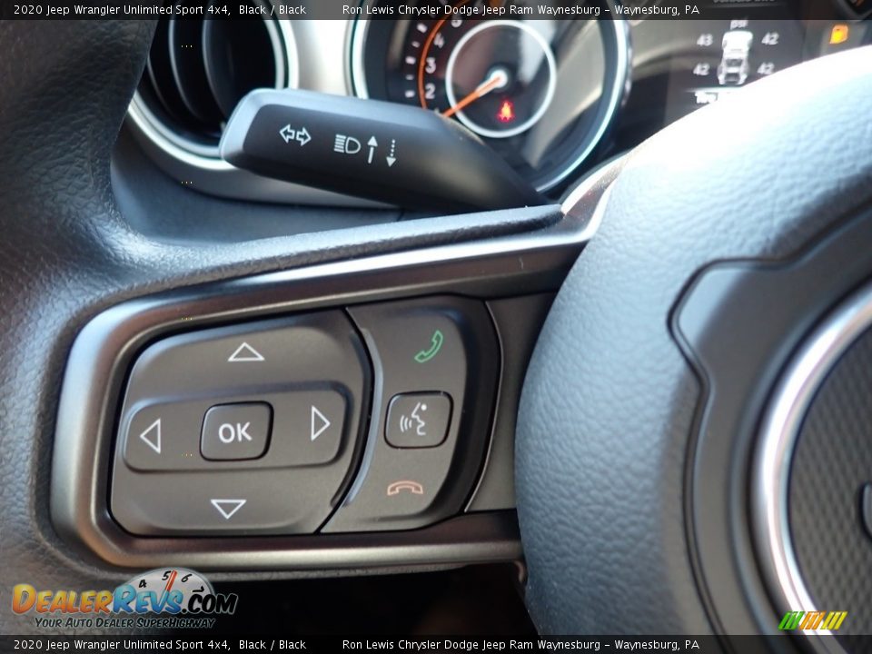 2020 Jeep Wrangler Unlimited Sport 4x4 Black / Black Photo #18