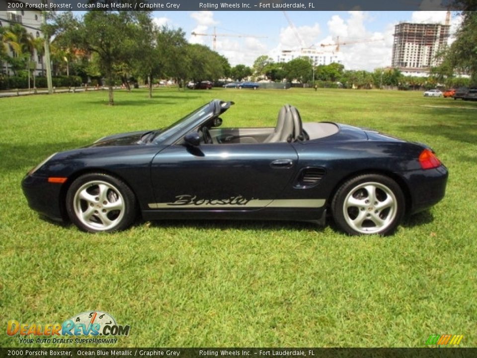 2000 Porsche Boxster Ocean Blue Metallic / Graphite Grey Photo #3