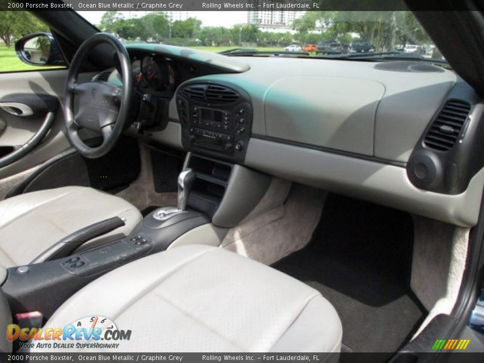 2000 Porsche Boxster Ocean Blue Metallic / Graphite Grey Photo #10