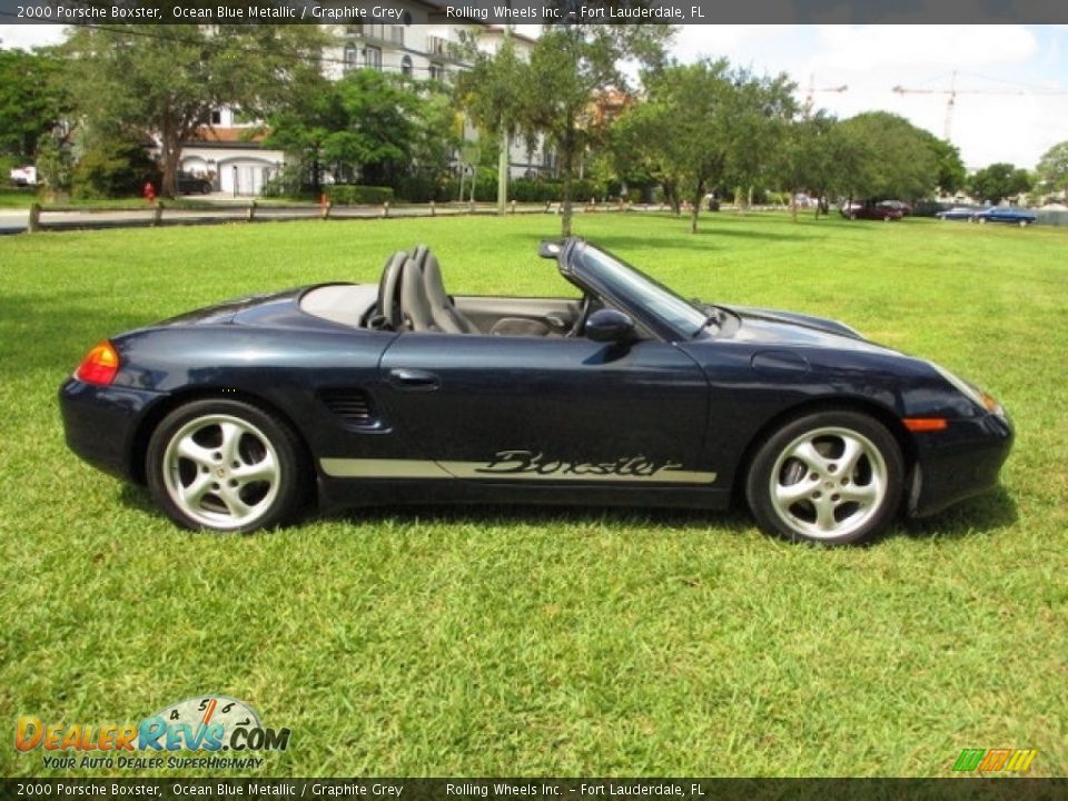 2000 Porsche Boxster Ocean Blue Metallic / Graphite Grey Photo #11