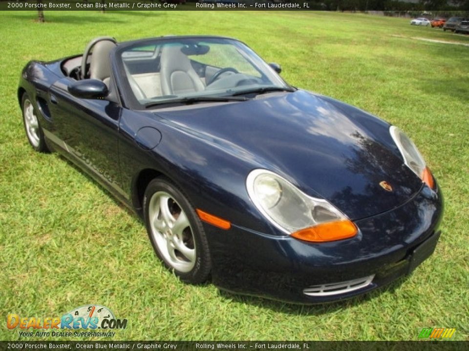 2000 Porsche Boxster Ocean Blue Metallic / Graphite Grey Photo #13