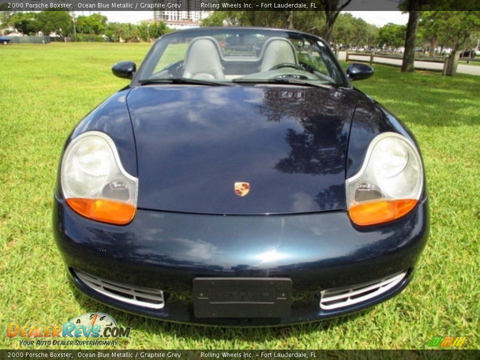 2000 Porsche Boxster Ocean Blue Metallic / Graphite Grey Photo #15