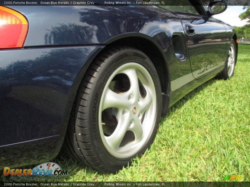 2000 Porsche Boxster Ocean Blue Metallic / Graphite Grey Photo #24