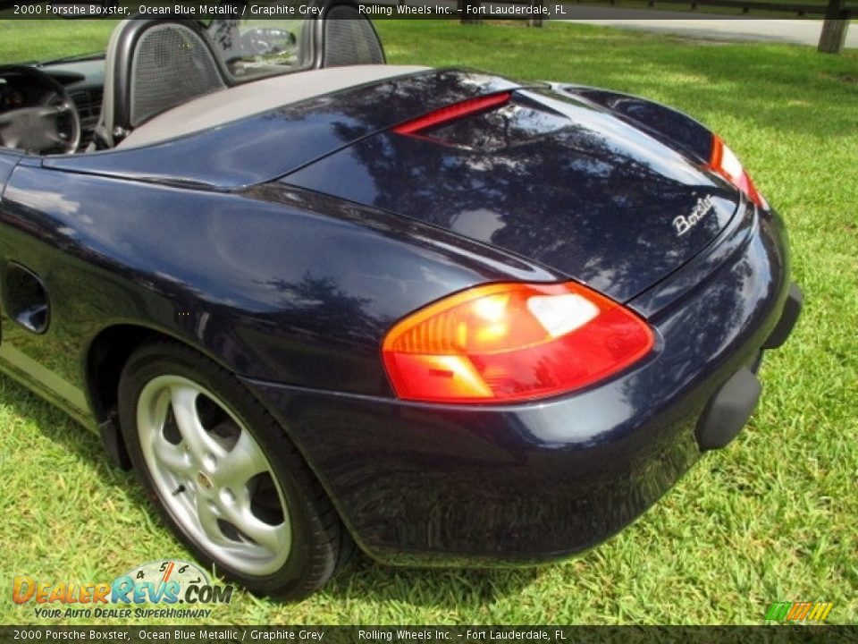 2000 Porsche Boxster Ocean Blue Metallic / Graphite Grey Photo #26