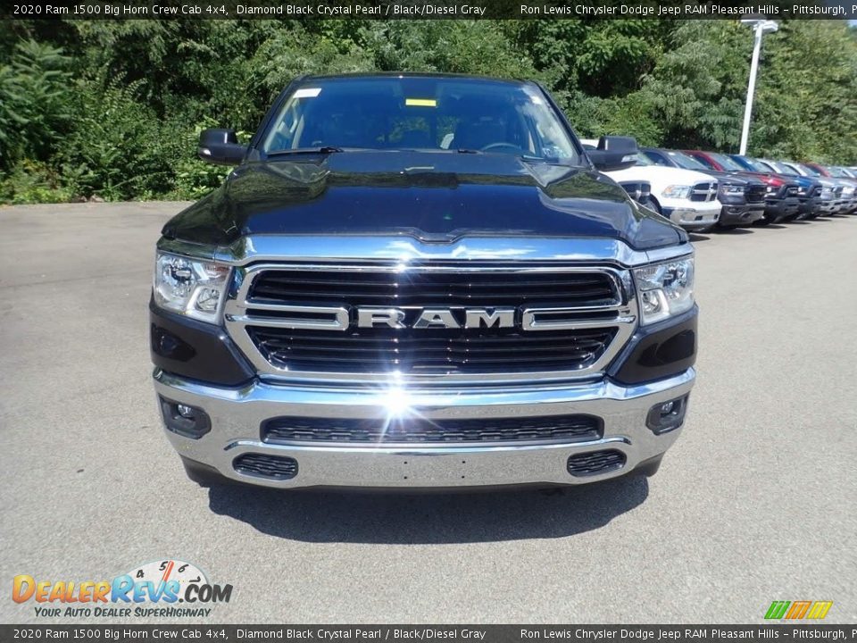 2020 Ram 1500 Big Horn Crew Cab 4x4 Diamond Black Crystal Pearl / Black/Diesel Gray Photo #2