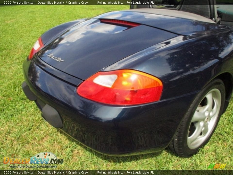 2000 Porsche Boxster Ocean Blue Metallic / Graphite Grey Photo #28