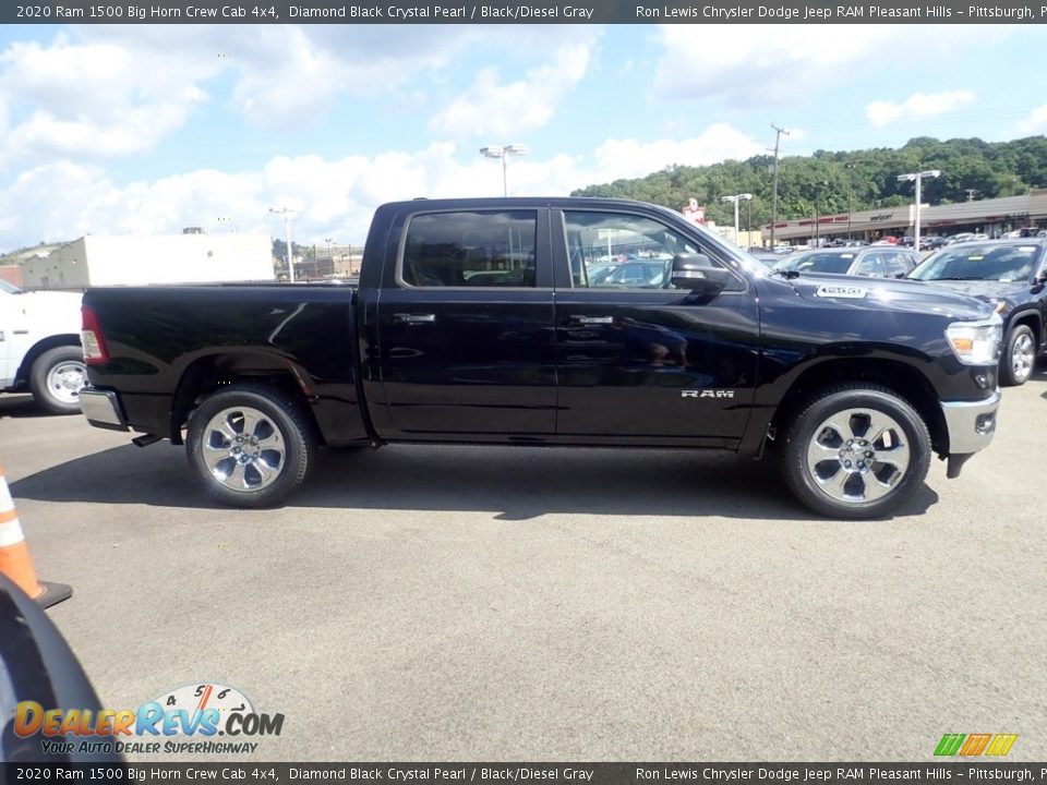 2020 Ram 1500 Big Horn Crew Cab 4x4 Diamond Black Crystal Pearl / Black/Diesel Gray Photo #4