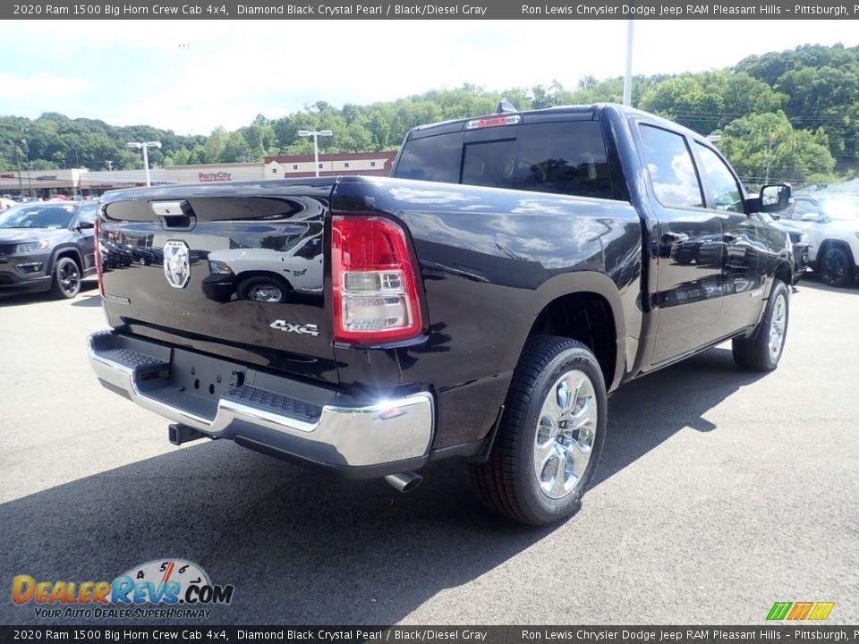 2020 Ram 1500 Big Horn Crew Cab 4x4 Diamond Black Crystal Pearl / Black/Diesel Gray Photo #5