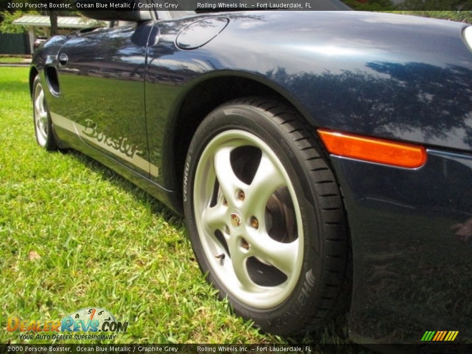2000 Porsche Boxster Ocean Blue Metallic / Graphite Grey Photo #31