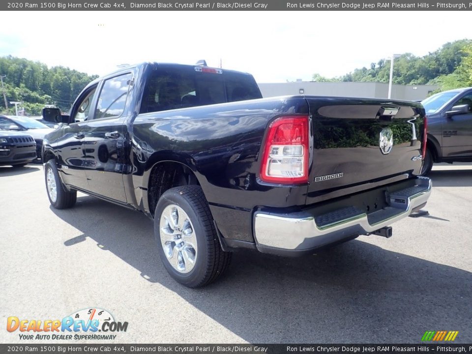 2020 Ram 1500 Big Horn Crew Cab 4x4 Diamond Black Crystal Pearl / Black/Diesel Gray Photo #7