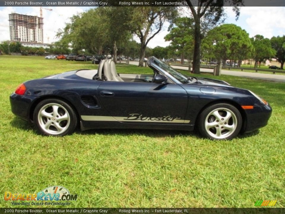 2000 Porsche Boxster Ocean Blue Metallic / Graphite Grey Photo #34