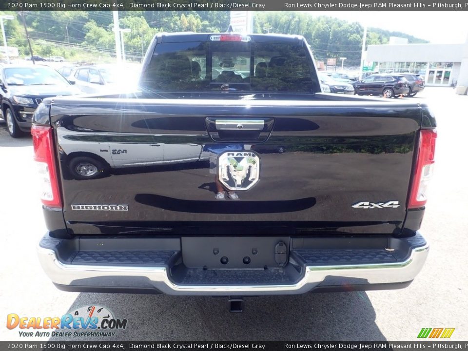 2020 Ram 1500 Big Horn Crew Cab 4x4 Diamond Black Crystal Pearl / Black/Diesel Gray Photo #8