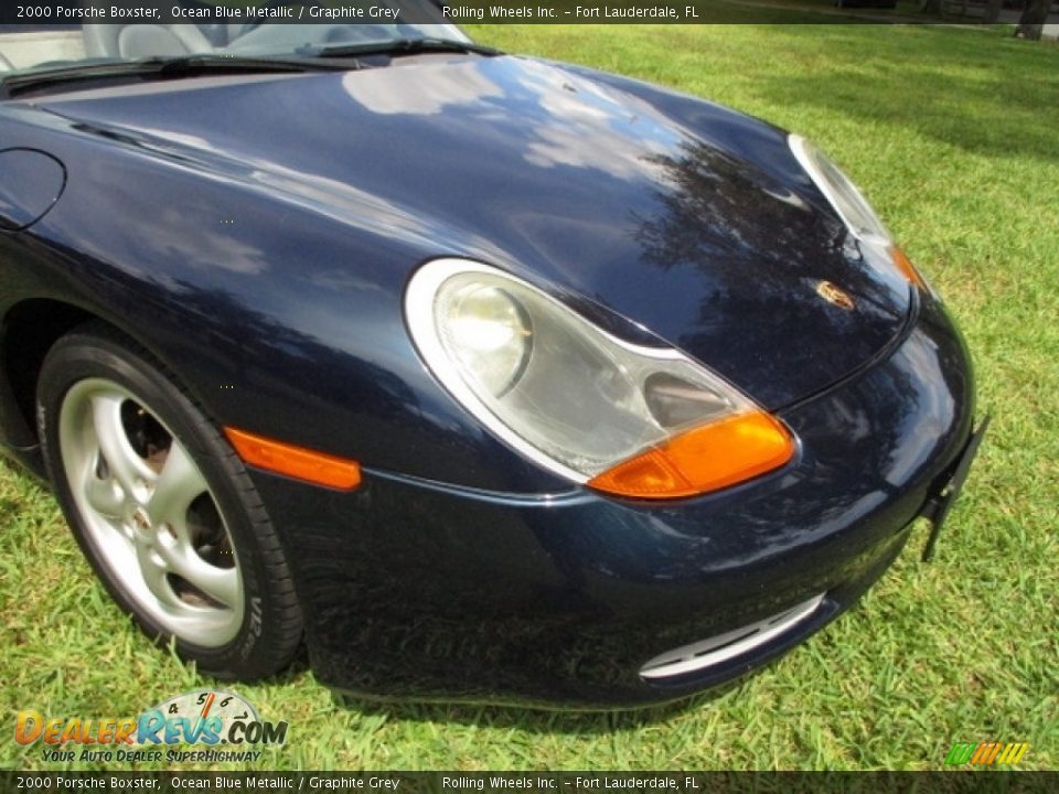 2000 Porsche Boxster Ocean Blue Metallic / Graphite Grey Photo #35