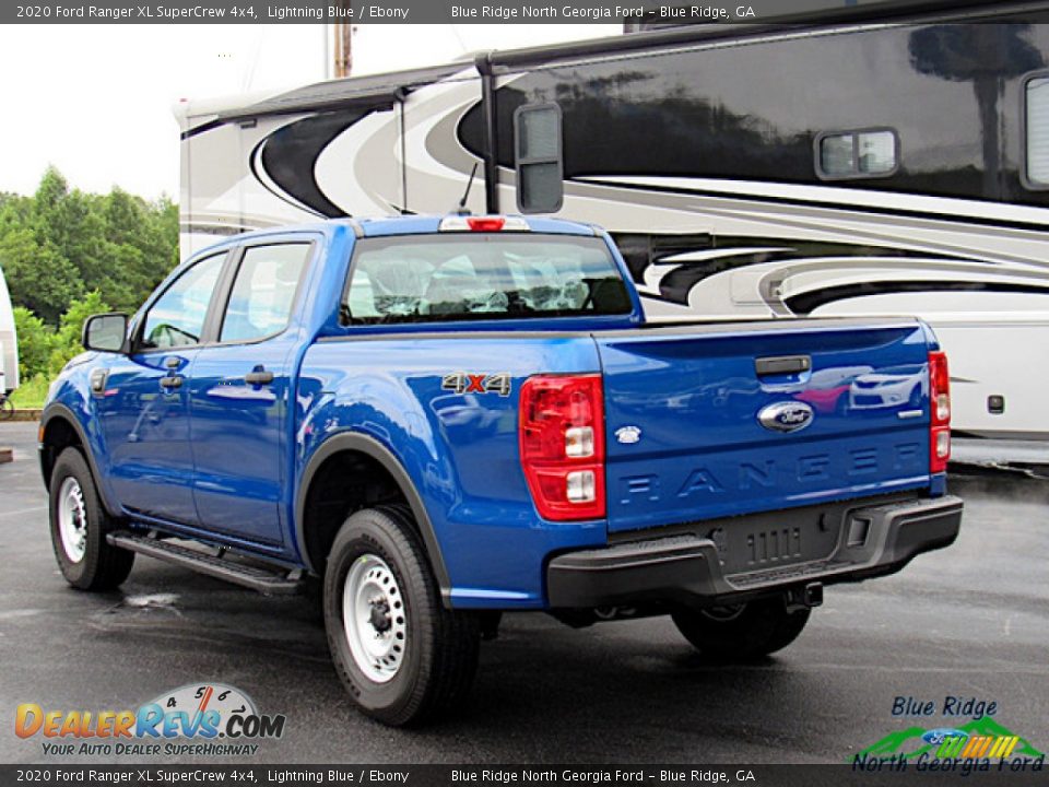 2020 Ford Ranger XL SuperCrew 4x4 Lightning Blue / Ebony Photo #3