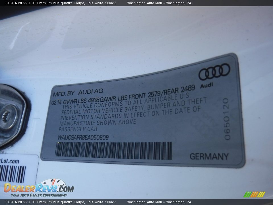 2014 Audi S5 3.0T Premium Plus quattro Coupe Ibis White / Black Photo #27
