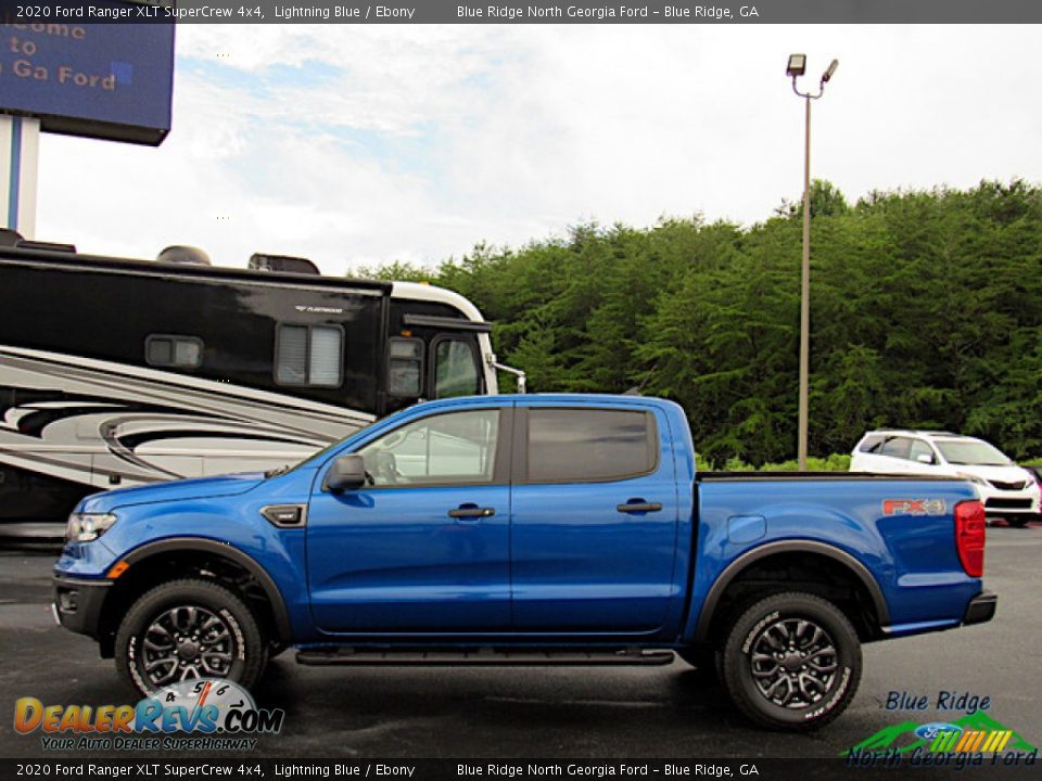 2020 Ford Ranger XLT SuperCrew 4x4 Lightning Blue / Ebony Photo #2