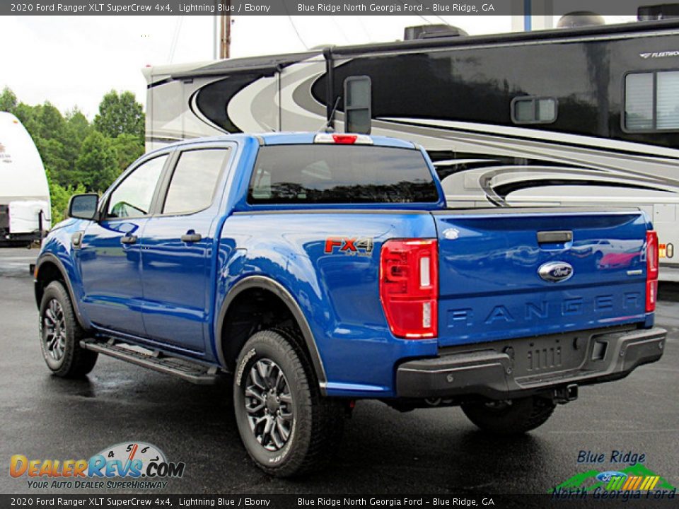 2020 Ford Ranger XLT SuperCrew 4x4 Lightning Blue / Ebony Photo #3