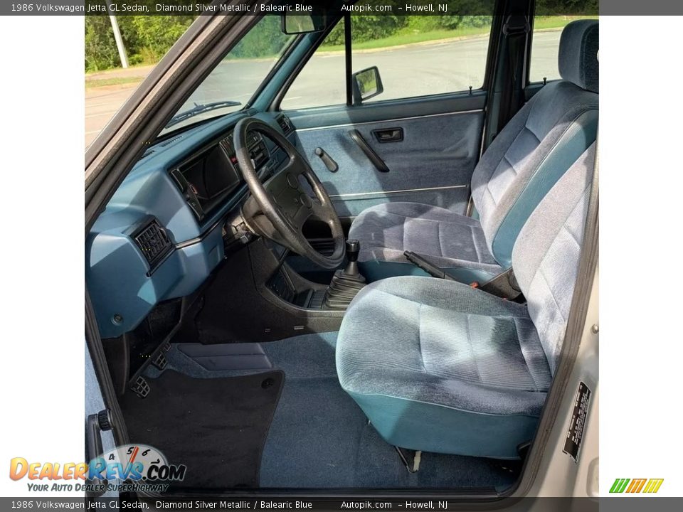 Balearic Blue Interior - 1986 Volkswagen Jetta GL Sedan Photo #12