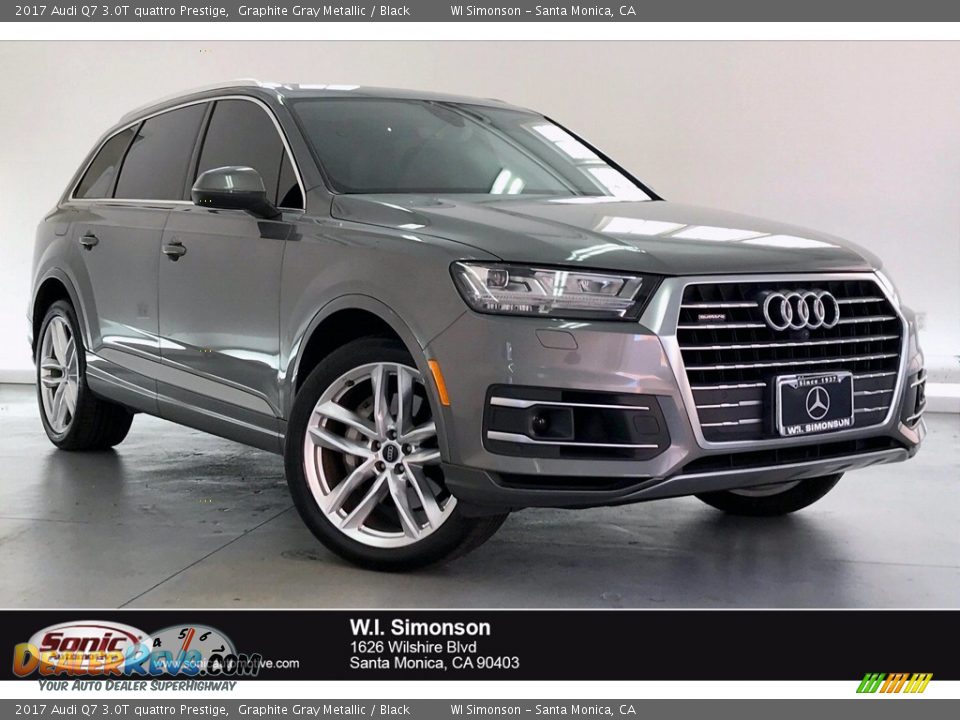 2017 Audi Q7 3.0T quattro Prestige Graphite Gray Metallic / Black Photo #1