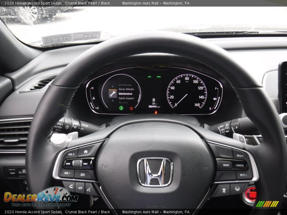 2020 Honda Accord Sport Sedan Crystal Black Pearl / Black Photo #22