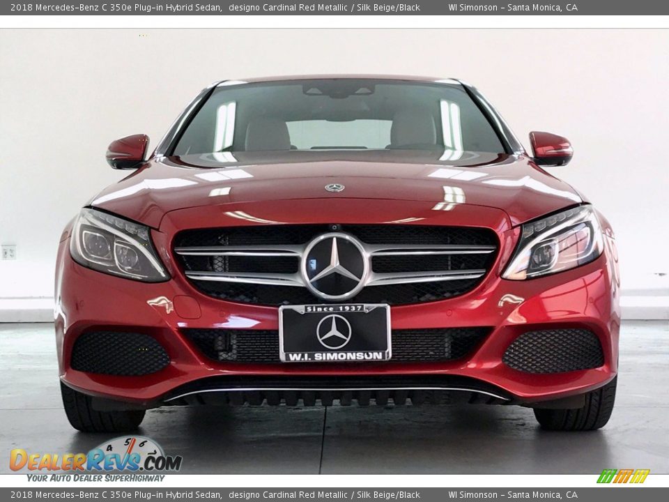 2018 Mercedes-Benz C 350e Plug-in Hybrid Sedan designo Cardinal Red Metallic / Silk Beige/Black Photo #2